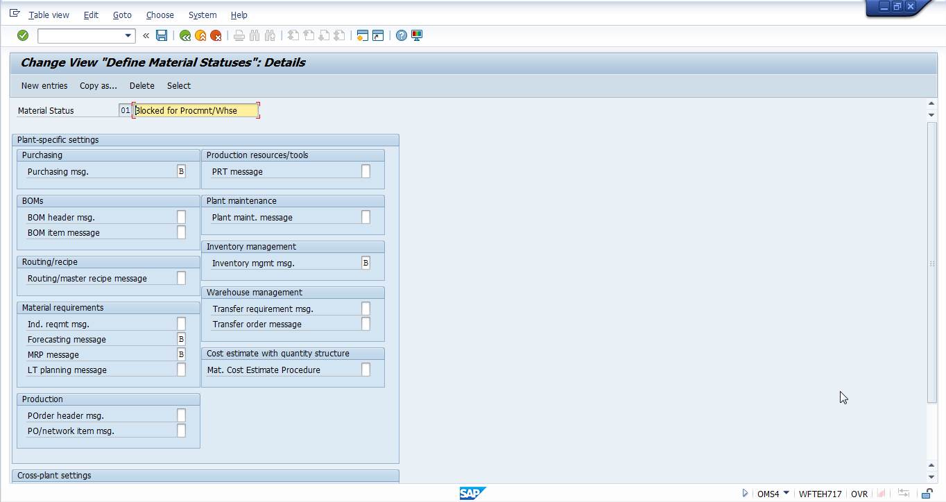 Master Recipe Table In Sap