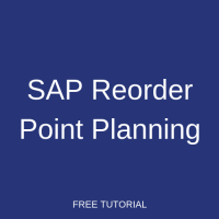 SAP Reorder Point Planning