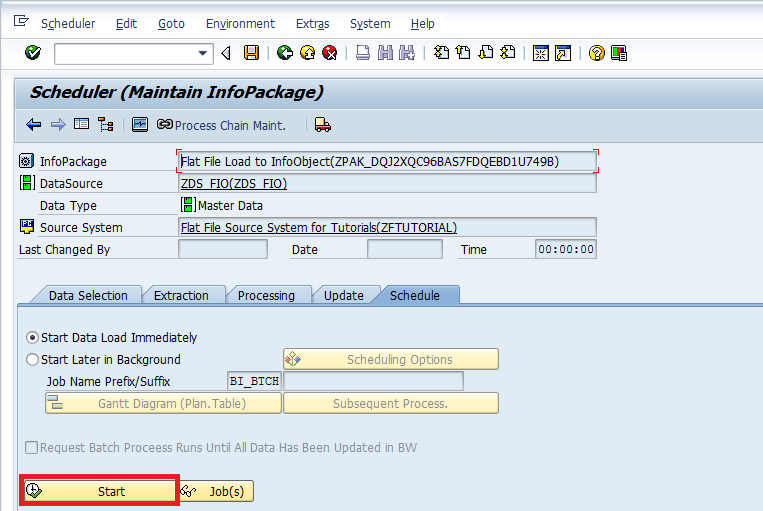 SAP BW. SAP BW datasource. File load https