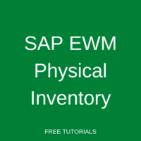 SAP EWM Physical Inventory