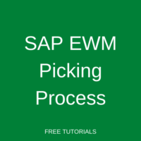 SAP EWM Picking Process