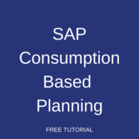 SAP Consumption-Based Planning