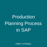 Production Planning Process in SAP