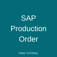 SAP Production Order