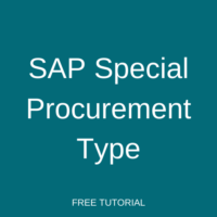 SAP Special Procurement Type