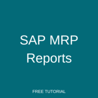 SAP MRP Reports
