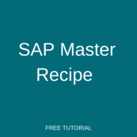 SAP Master Recipe