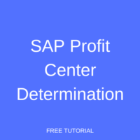 SAP Profit Center Determination